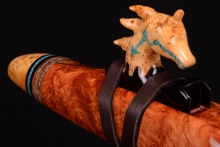 Yellow Cedar Burl Native American Flute, Minor, Low F-4, #G8B